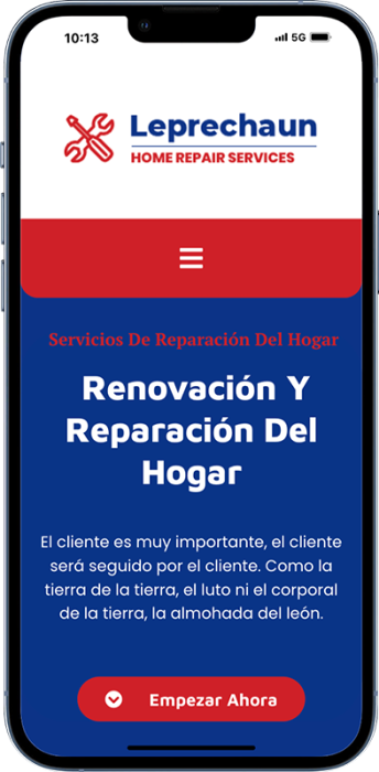 Demo one page site Phone - Huexs3